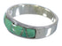 Southwest Turquoise Authentic Sterling Silver Ring Size 6-3/4 AX88345